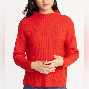 NWT Old Navy Red Mock Neck Lightweight Rib Knit Sweater SIZE M S/345970-04